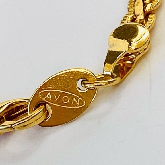 Avon Chain Necklace Flat Gold Tone Vintage 17.5” - Picture 9 of 10